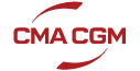 Logo de CMA CGM, une entreprise mondiale de transport maritime et logistique.