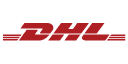 Logo de DHL, expert en transport express et logistique internationale.