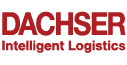 Logo de Dachser, fournisseur de services logistiques intelligents.