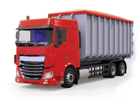 Camion rouge moderne pour transport routier, symbolisant le fret logistique au Maroc.